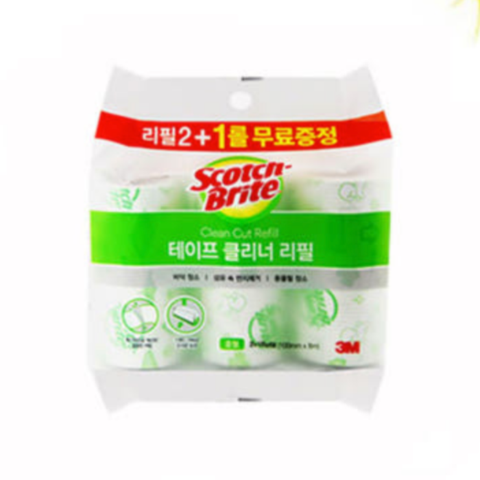 (2+1개입)3M 스카치-브라이트 테이프클리너 중형 리필