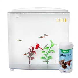 미니아크릴어항 20x14x21cm YA220+250ml구피컴플리트세트