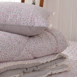 [초끈홈]레이스잔꽃 모달 차렵이불 침구 카페트 베개