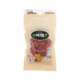 [미니애니맨] 햄스터&다람쥐 소고기 큐브60g -야채