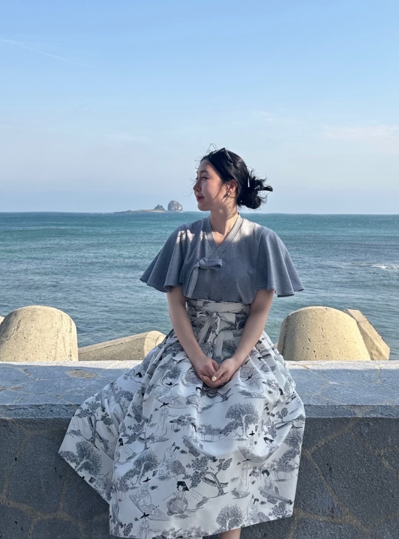 [그레이] 한복티셔츠 - 케이프핏 날개소매