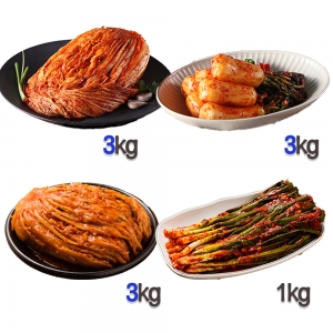 찬우물 신선김치세트 10kg (포기김치 3Kg + 총각김치 3kg + 묵은지 3kg + 파김치 1kg)