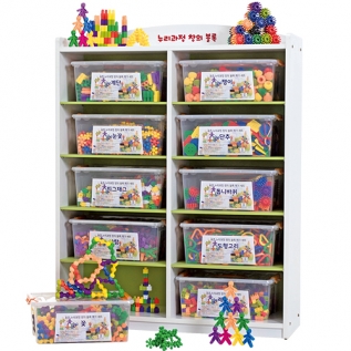 누리과정창의블록메가세트10종&진열대(+놀이매트)