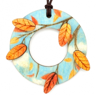 나무목걸이만들기가을단풍(10개세트)