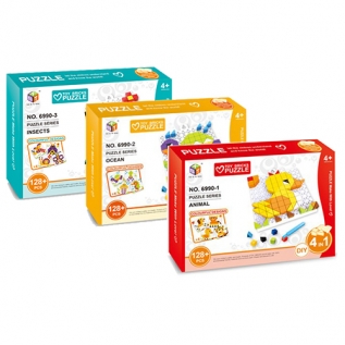 [공간지능발달]페그보드모자이크블록128pcs세트