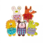 원목동물옷입히기실꿰기5종세트