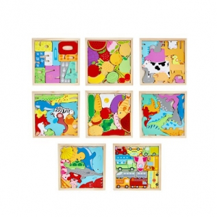 라운드원목테마퍼즐8종세트