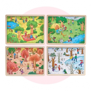 [원목퍼즐]사계절퍼즐4종세트(봄여름가을겨울)