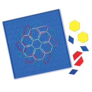 양면지오보드(11핀격자&지그재그)와고무줄