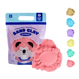 6색실크느낌실타래클레이300g(내추럴/하늘/보라/노랑/민트/분홍)