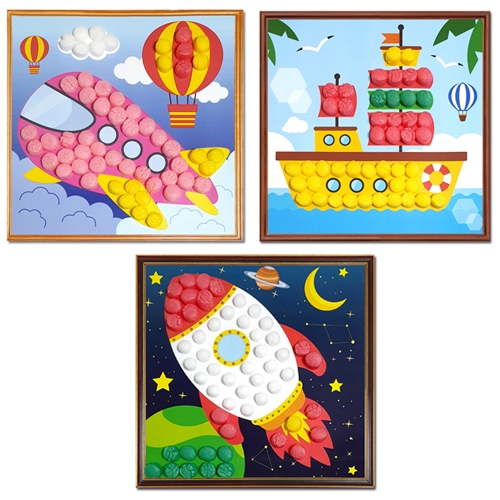 아트콘꼴라주만들기탈것3종/4인세트(총12개)