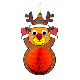 [크리스마스카드]허니컴루돌프카드(5인용)