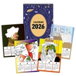 [2026달력만들기]나만의명화컬러링달력(5인용)-파랑