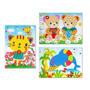 [눈손협응/소근육/집중]보석스티커그림꾸미기(5인용/3종택1)