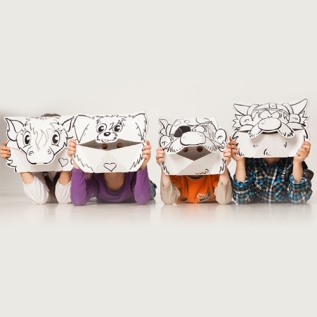 [칼라펀트컬러링/가면만들기]4종세트(말&개&해적)