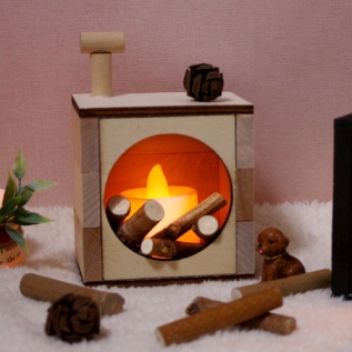 벽난로무드등만들기(6인용/장작&모형초&건전지포함)
