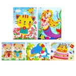 [눈손협응/소근육/집중]보석스티커그림꾸미기5종5인용(디자인5종X5장씩)