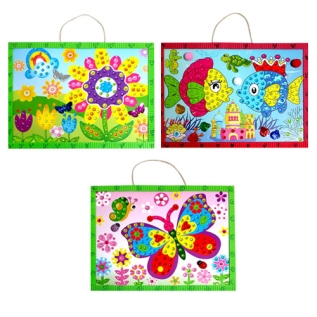 [눈손협응/소근육/집중]보석스티커액자꾸미기3종6인용(디자인3종X6장씩)