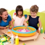 [과학&미술]빙글빙글핸들스핀아트(원목받침대&페이퍼포함/특대형)