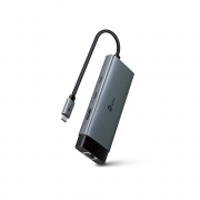 UH6120C C-Type 6in1 허브 USB3.0 to RJ45 HDMI USB-A PD충전