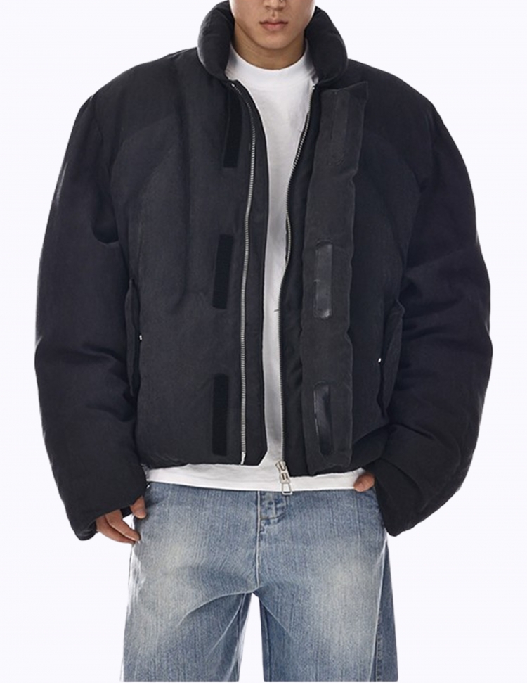 루즈 클린 핏 패딩 점퍼