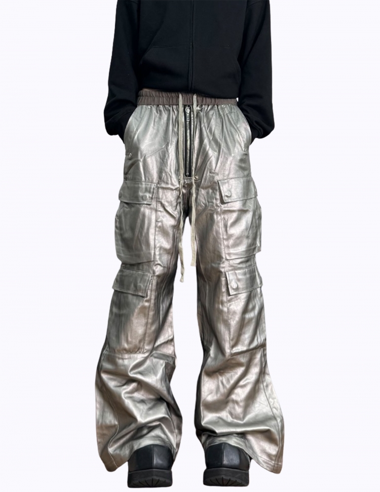 실버 멀티포켓 밴딩 팬츠