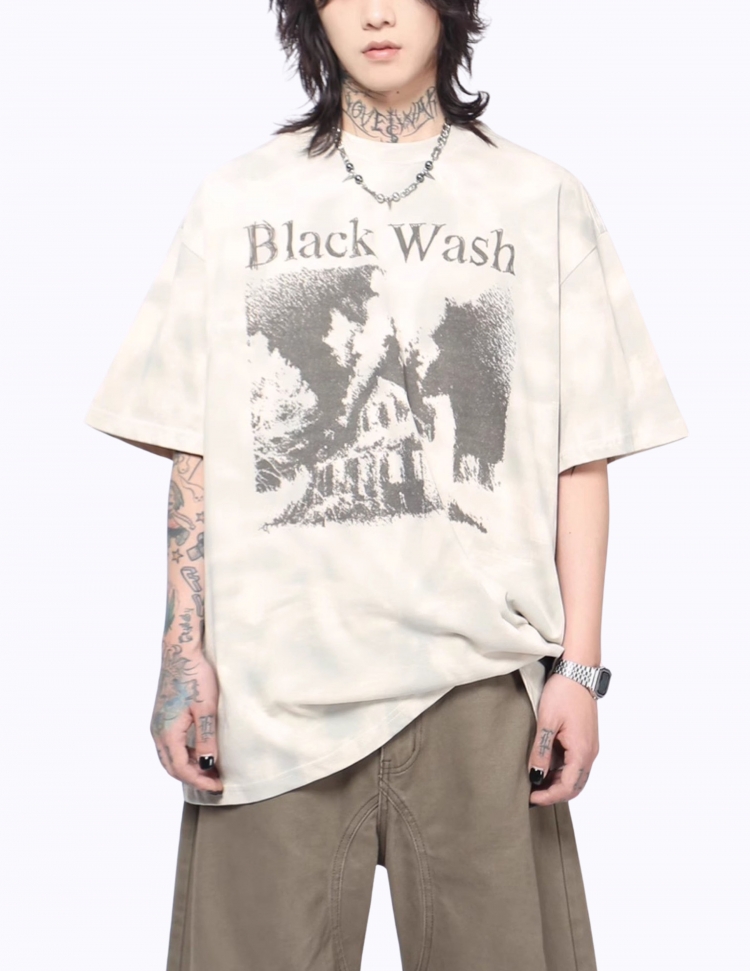 스머지 하우스 프린팅 티셔츠