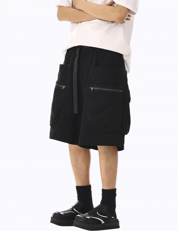 멀티포켓 지퍼 하프 팬츠