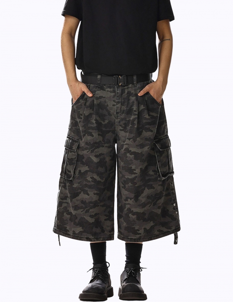 카모 멀티포켓 하프 팬츠