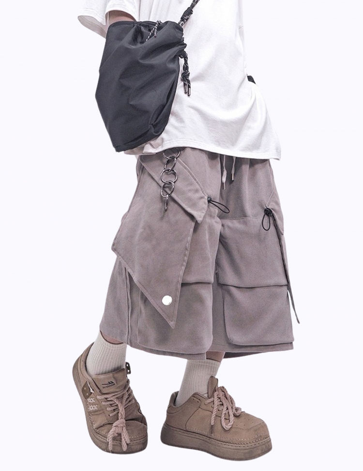 워크 하프 멀티포켓 밴딩 팬츠