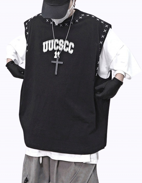 루즈핏 레터링 투피스 베스트