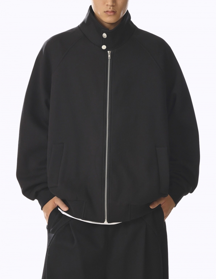 베이직 스탠드 칼라 레글런 지퍼 자켓