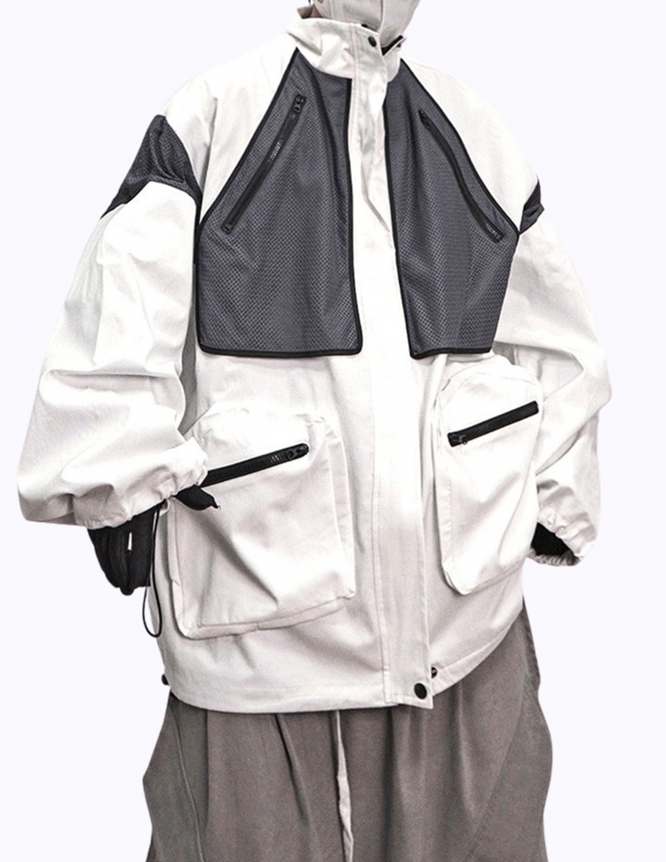 루즈핏 스포츠 스탠드칼라 멀티포켓 재킷