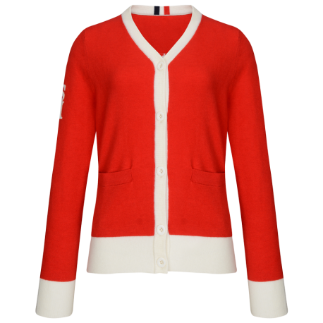 V넥 로고인타샤 가디건