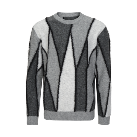 아가일 변형 겨울 라운드 니트