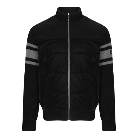 로고배색 하이브리드 니트 점퍼