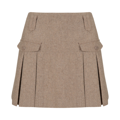 맞주름 포인트 스커트