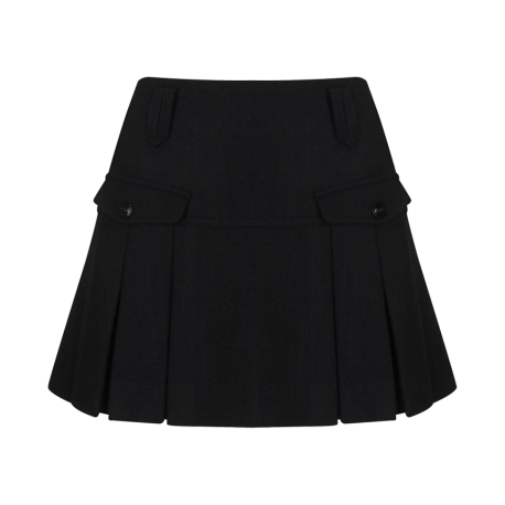 맞주름 포인트 스커트