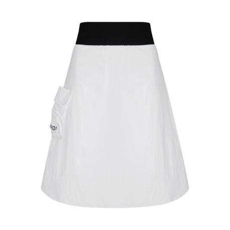 스트링 패딩 롱 스커트