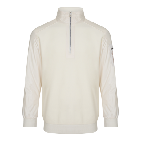 우븐배색 반집업 방풍 티셔츠