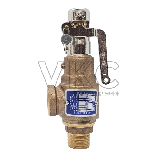 [MD's Choice] 1000000010 고려특수금속 저양정식 나사식 청동 안전밸브 KST-12 15A~32A (레버타입, 스팀용 에어/공기용, CAC406 안전변 KST-12R)