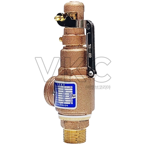 [MD's Choice] 1000000010 고려특수금속 저양정식 나사식 청동 안전밸브 KST-12 15A~32A (레버타입, 스팀용 에어/공기용, CAC406 안전변 KST-12R)