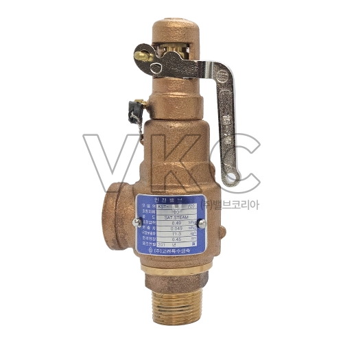 [MD's Choice] 1000000010 고려특수금속 저양정식 나사식 청동 안전밸브 KST-12 15A~32A (레버타입, 스팀용 에어/공기용, CAC406 안전변 KST-12R)