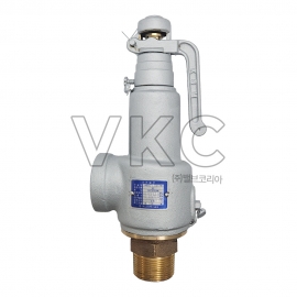1000000227 고려특수금속 저양정식 나사식 주철(GCD450) 안전밸브 / 안전변 KST-12 / 12R (레버형) 닥타일 40A~50A 에어용 스팀용 공기용