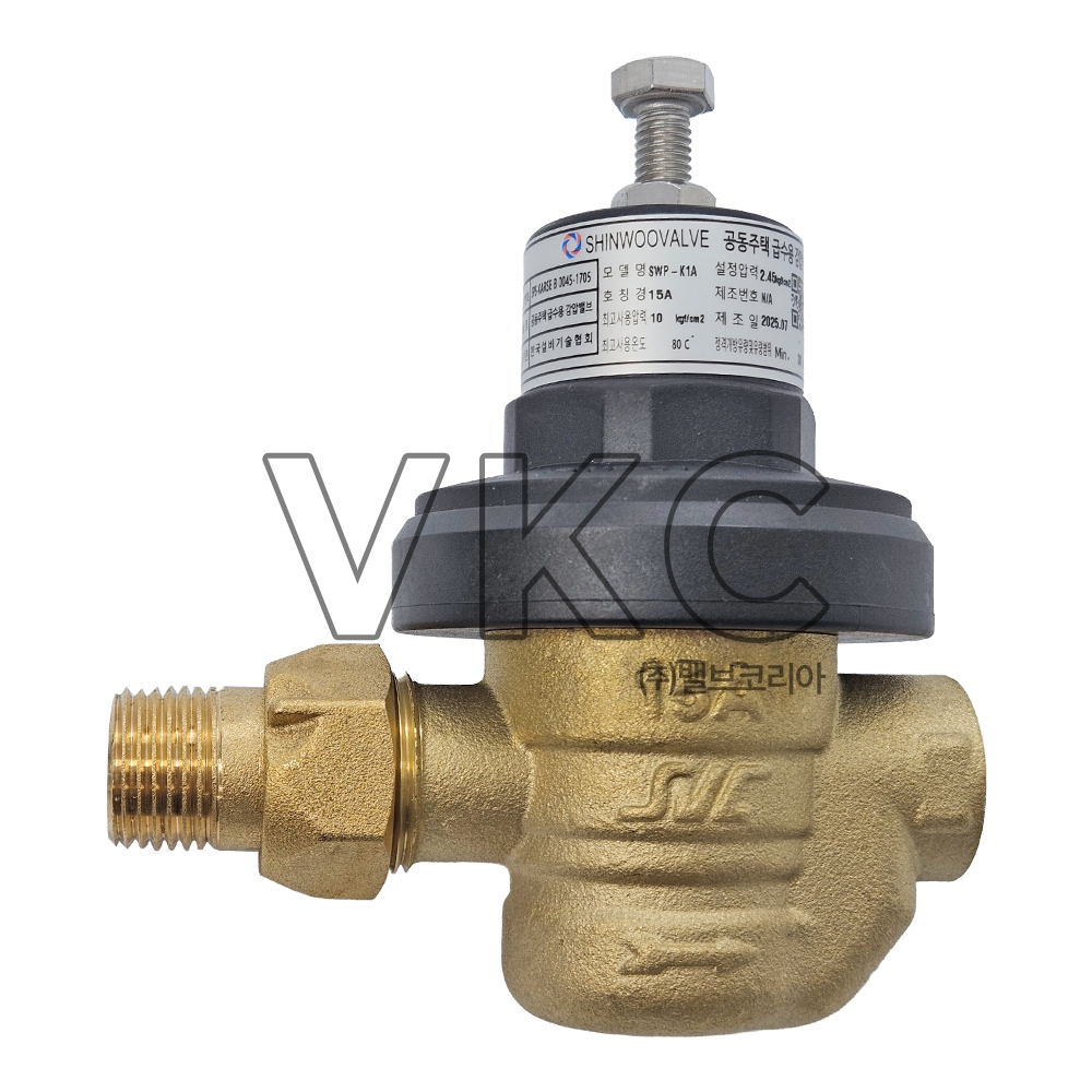 1000000656 신우 SWP-K1A UP타입 15A, 20A (신우밸브 한쪽 유니언 타입 세대별 수도용 감압밸브 SWP-W01A, SWP-W01KA 호환)
