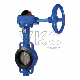 1000000676 정도기계 국산 KS 주철 웨이퍼형 버터플라이밸브 PSW10-030 10K 32A~150A (기어식, 물용)