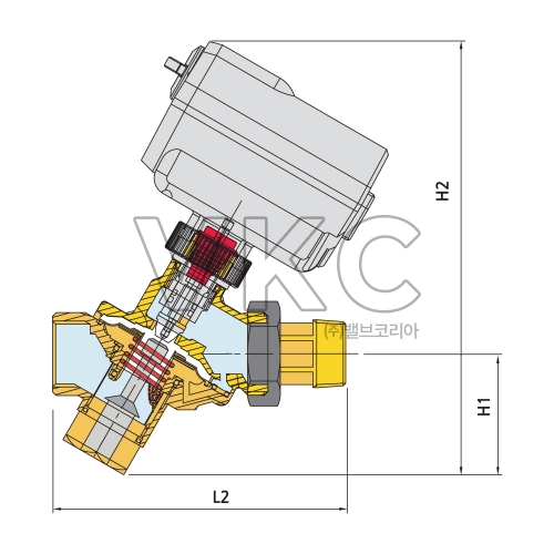 1000001018 SJ밸브 정유량 온도조절밸브 SJB-2100 15A~25A (구동기밸브 대체 복합정유량밸브)