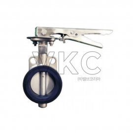 1000001316 원일 스텐 레버식 버터플라이 밸브 10K 50A~200A (원일산업 물용 웨이퍼형 레버식 버터플라이밸브 WSBL-1)
