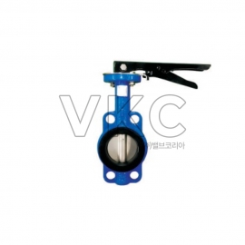 1000001357 원일 국산 KS 레버식 버터플라이밸브 주철 10K 50A~150A (원일산업 물용 웨이퍼형 고무붙이 주철버터플라이 WSBL-10-KR)