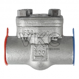 1000001619 (국산) DEV 동은밸브 ASTM F304 스텐 단조스윙체크(SW-NPT) 800# 10A~50A 한쪽 용접식, 한쪽 나사식 (800LB 구 DKM 동강금속 소켓 스크류타입 단조 스윙체크밸브) 600# 별도 문의